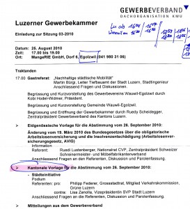 Einladung Gewerbeverband